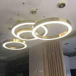 Люстра Light Ring Horizontal Латунь варинант исполнения - 2 | Loft Concept в Красноярске