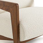 Кресло Avalon White Boucle из массива ореха варинант исполнения - 5 | Loft Concept в Красноярске