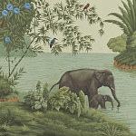 Обои ручная роспись River Scenes of Bengal Verdoyant варинант исполнения - 1 | Loft Concept в Красноярске