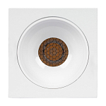 Встраиваемый спот светодиодный квадаратный белого цвета с круглым углублением Ombra Lux  варинант исполнения - 2 | Loft Concept в Красноярске