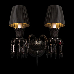 Бра с двумя черными абажурами и декоративными подвесками Lustre Reverie варинант исполнения - 1 | Loft Concept в Красноярске