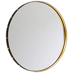 Зеркало овальное в металлической раме с кожаной отделкой Loft in Reflection варинант исполнения - 2 | Loft Concept в Красноярске