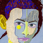 Картина с вышивкой Портрет wall panel People with the yellow ear 2 варинант исполнения - 1 | Loft Concept в Красноярске