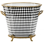 Фарфоровое кашпо Black and white square варинант исполнения - 1 | Loft Concept в Красноярске