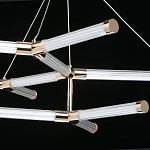 Люстра с геометрической конструкцией из вытянутых цилиндрических плафонов Hex Scaffold  варинант исполнения - 8 | Loft Concept в Красноярске