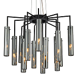 Люстра со стеклянными цилиндрическими плафонами Luminous Cylinders Smoky варинант исполнения - 1 | Loft Concept в Красноярске