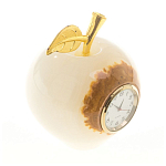 Часы настольные в виде яблока из натурального камня Оникс Stone Clock варинант исполнения - 6 | Loft Concept в Красноярске