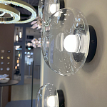 Бра с куполообразным плафоном и черным металлическим основанием Flos Wireline Lighting варинант исполнения - 2 | Loft Concept в Красноярске