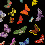 Картина ручная вышивка бисером Бабочки Butterflies and Light Bulb варинант исполнения - 4 | Loft Concept в Красноярске