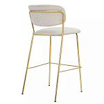 Стул барный широкой полукруглой спинкой на золотистых ножках Chair Smooth Shapes варинант исполнения - 3 | Loft Concept в Красноярске