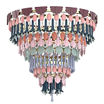 Люстра круглая с декором из разноцветных элементов в виде листьев Changing Seasons варинант исполнения - 1 | Loft Concept в Красноярске