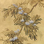Обои ручная роспись Silk Tree Original colourway on Gold Bullion gilded paper варинант исполнения - 2 | Loft Concept в Красноярске