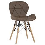 Стул с коричневым сиденьем из экокожи JEROEN варинант исполнения - 1 | Loft Concept в Красноярске