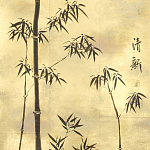 Обои ручная роспись Bamboo Quicksilver on Warm Gold gilded tea paper варинант исполнения - 2 | Loft Concept в Красноярске