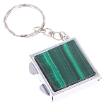 Зеркало брелок складное двухстороннее из натурального камня Малахит Stone Mirrors варинант исполнения - 4 | Loft Concept в Красноярске