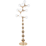 Торшер с плафонами из стеклянных шаров Pearls Suspension Gold Floor Lamp варинант исполнения - 1 | Loft Concept в Красноярске
