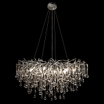 Люстра подвесная с прозрачными стеклянными подвесками в форме капель Диаметр 80 см Droplet Chandelier варинант исполнения - 3 | Loft Concept в Красноярске