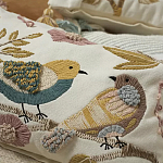Чехол на подушку с кисточками и вышивкой птиц Ethnic mix Birds Rect варинант исполнения - 7 | Loft Concept в Красноярске