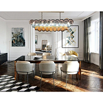 Люстра овальная с каскадом из разноцветных круглых подвесов Key Lustar варинант исполнения - 2 | Loft Concept в Красноярске