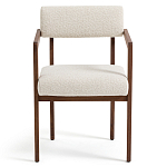 Кресло обеденное Alcove White Boucle из массива ореха варинант исполнения - 2 | Loft Concept в Красноярске