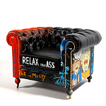 Кресло "Умный Умник" Rick and Morty graffiti chair натуральная кожа  варинант исполнения - 1 | Loft Concept в Красноярске