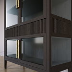 Витрина Primo со стеклянными фасадами и 2 ящиками Темный орех варинант исполнения - 2 | Loft Concept в Красноярске