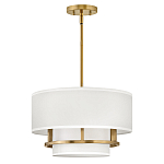 Потолочный светильник с двухслойным белым текстильным абажуром Hinkley варинант исполнения - 15 | Loft Concept в Красноярске
