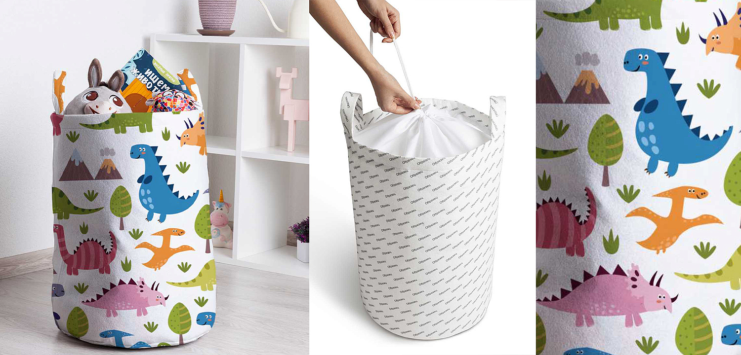 Корзина Colored Dinosaurs Basket Корзина Colored Dinosaurs Basket - Loft-Concept в Красноярске
