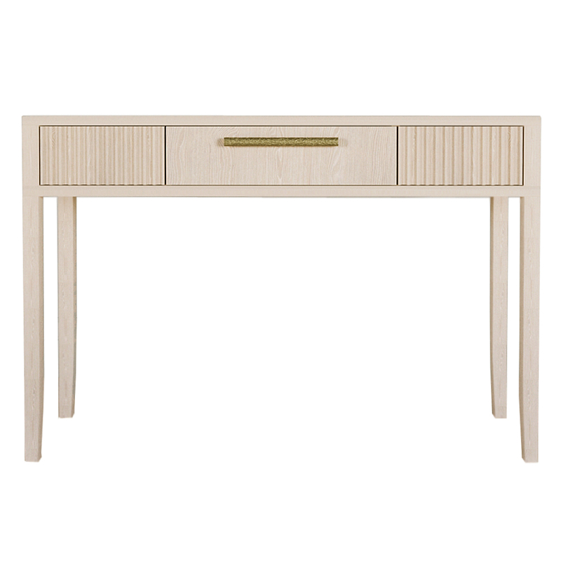 Элегантная Консоль Primo с выдвижным ящиком Светлый дуб Древесина Золотой в Красноярске | Loft Concept 