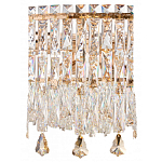 Люстра круглая с хрустальными подвесками на золотистом каркасе Roul Crystal Light варинант исполнения - 10 | Loft Concept в Красноярске