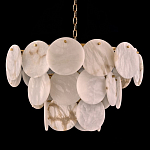 Люстра трехъярусная с подвесками из округлых элементов Cryptocrystalline Stone варинант исполнения - 1 | Loft Concept в Красноярске