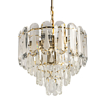 Люстра многоярусная с овальными прозрачными подвесками 36 см Harmonica варинант исполнения - 1 | Loft Concept в Красноярске