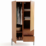 Шкаф с геометрическим рисунком на дверцах Anders Dark Wood варинант исполнения - 4 | Loft Concept в Красноярске