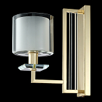 Бра с геометрическим каркасом из металла и цилиндрическим стеклянным плафоном Laurent варинант исполнения - 8 | Loft Concept в Красноярске