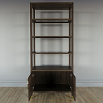 Стеллаж со стеклянными полками Elsa Dreams Walnut варинант исполнения - 4 | Loft Concept в Красноярске