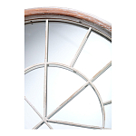 Зеркало-окно настенное в венецианском стиле с деревянной рамой бежевого цвета Venetian Smooth варинант исполнения - 2 | Loft Concept в Красноярске