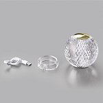 Настольная лампа с прозрачным шарообразным плафоном на цилиндрической подставке Crystal Globule варинант исполнения - 3 | Loft Concept в Красноярске