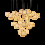 Люстра подвесная с квадратными плафонами из натурального камня Glowing Spheres варинант исполнения - 6 | Loft Concept в Красноярске