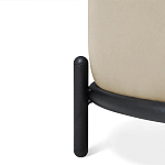 Банкетка овальная бежевый велюр на 4-х металлических ножках черного цвета SANJAY варинант исполнения - 4 | Loft Concept в Красноярске