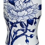 Ваза с бело-синей росписью и изображением цветов Blue & White Ornament варинант исполнения - 1 | Loft Concept в Красноярске