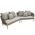 Диван садовый угловой Counter серый варинант исполнения - 1 | Loft Concept в Красноярске