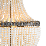 Люстра каплевидной формы декорированная нитями стеклянных бусин молочного цвета Bead threads варинант исполнения - 1 | Loft Concept в Красноярске