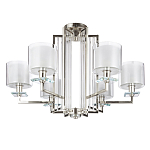 Люстра с 6-ю цилиндрическими плафонами из стекла Laurent варинант исполнения - 3 | Loft Concept в Красноярске