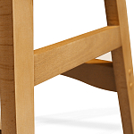 Барный стул со спинкой и подлокотниками на 4-х деревянных ножках Кремовый Велюр Ava Charm варинант исполнения - 7 | Loft Concept в Красноярске