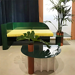 Дизайнерский журнальный стол с рельефным основанием Dutynor варинант исполнения - 3 | Loft Concept в Красноярске