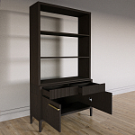 Стеллаж Primo с ящиками Темный орех варинант исполнения - 7 | Loft Concept в Красноярске