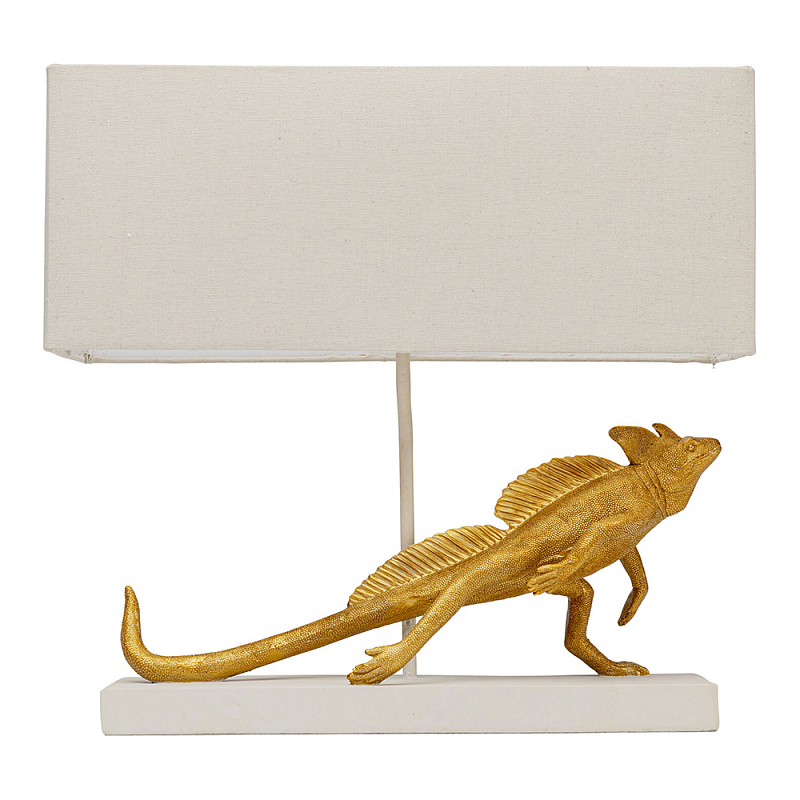 Настольная лампа Золотая Игуана Бежевый Золотой в Красноярске | Loft Concept 