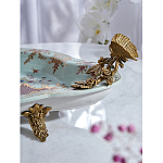 Блюдо овальное из голубого фарфора с ручками в виде бабочек и цветочным рисунком Blue Garden варинант исполнения - 5 | Loft Concept в Красноярске