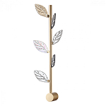 Бра с золотистой вертикальной трубкой и декоративными прозрачными листьями из стекла Sylva  варинант исполнения - 1 | Loft Concept в Красноярске