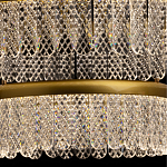 Люстра двухъярусная с золотого цвета и прозрачными подвесками Pettico варинант исполнения - 5 | Loft Concept в Красноярске